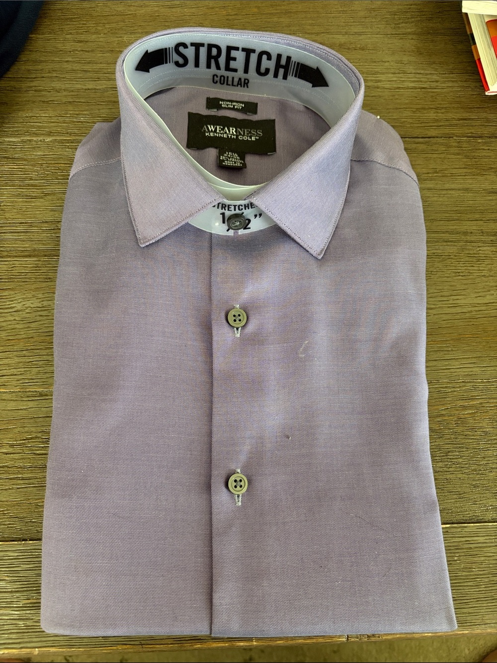 Kenneth Cole Men's Light Lavender Dress Shirt - Stretch Collar